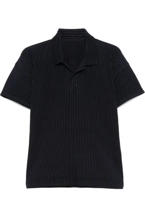 Issey Miyake Pleated polo shirt