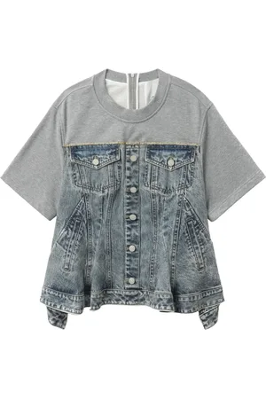 3.1 Phillip Lim Flounce denim top