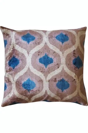 Les-Ottomans Jacquard silk velvet-blend cushion