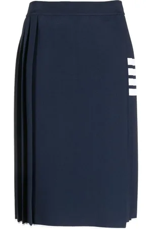 Thom Browne 4-Bar pleated midi skirt