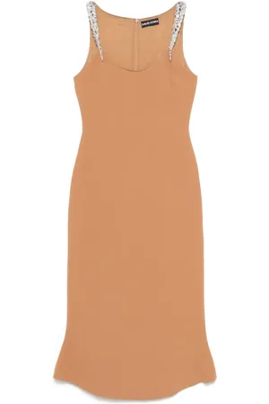 DAVID KOMA Crystal-embellished midi dress