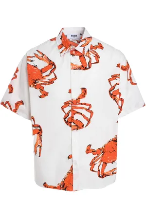 Msgm Crab motif shirt