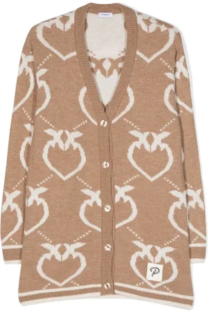Pinko Love Birds-print V-neck cardigan
