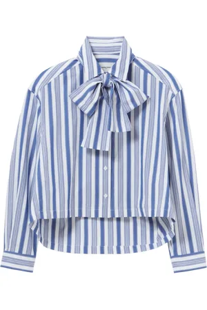 Claudie Pierlot Striped pussy-bow shirt