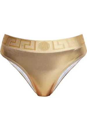 VERSACE Metallic-effect bikini bottom