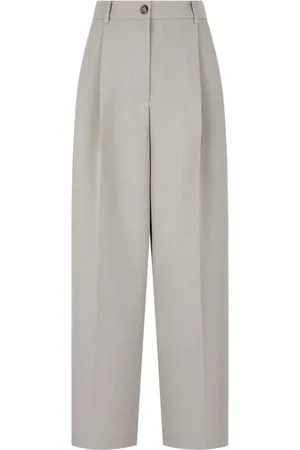 Studio Tomboy Pintuck-detail wide-leg trousers