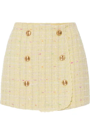 Elisabetta Franchi Lurex bouclé mini skirt