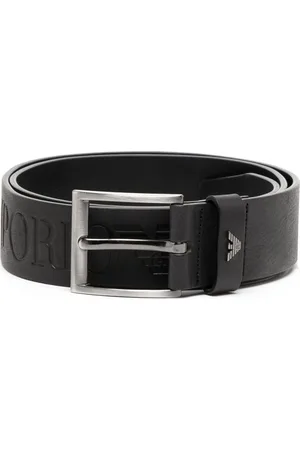 Emporio Armani Debossed-logo leather belt