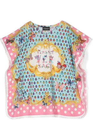 VERSACE Butterflies-print cotton coverup