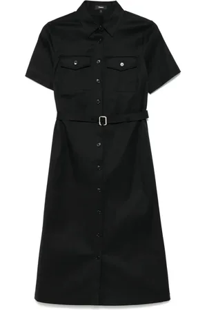 THEORY Twill-weave midi dress