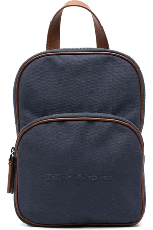 Kiton Logo-embossed messenger bag