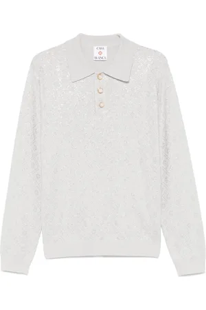 Casablanca Crystal-monogram polo shirt