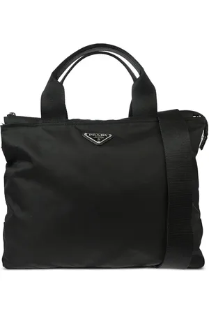 Prada 2010s triangle-logo tote bag