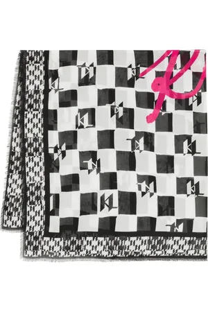 Karl Lagerfeld K/Signature checked scarf