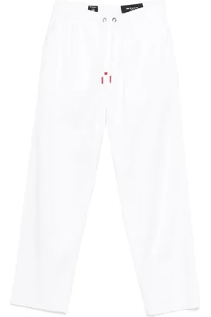 Kiton Logo-patch trousers