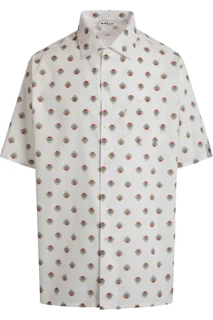 Bally All-over Crest print bowling shirt
