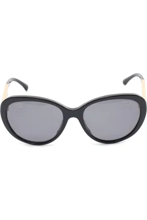 CHANEL 2000s CC cat-eye sunglasses
