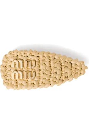 Miu Miu Logo-lettering woven hair clip
