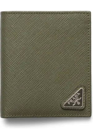 Prada Saffiano leather logo-plaque wallet