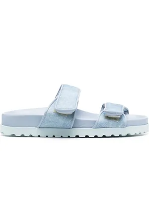 Gia Borghini Touch-strap denim slides