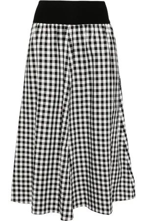 AGNÈS B. Gingham cotton skirt