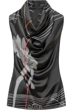 Salvatore Ferragamo Printed silk top