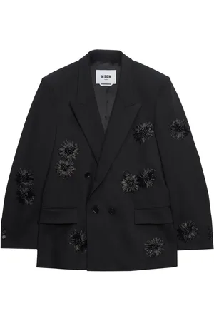 Msgm Floral-appliqué blazer