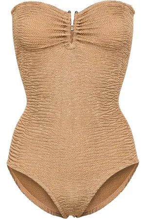 Para Mi Frida strapless seersucker swimsuit