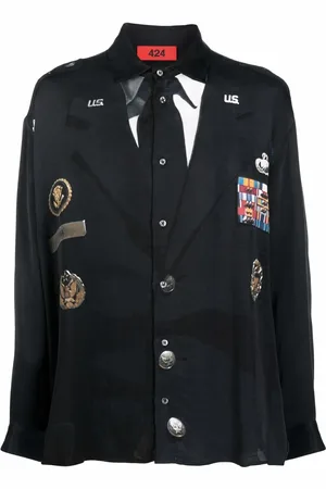 424 FAIRFAX Graphic-print long-sleeve shirt