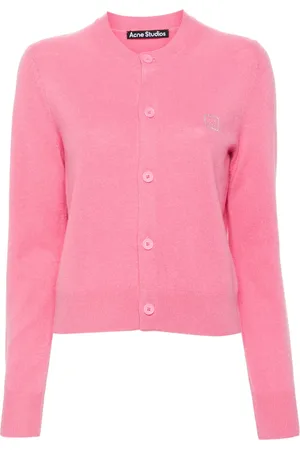 Acne Studios Face-logo wool cardigan