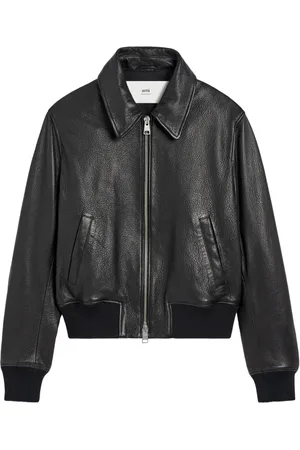 Ami Zipped leather jacket