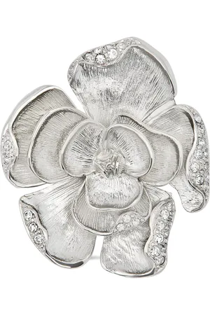 Oscar de la Renta Pavé rose brooch