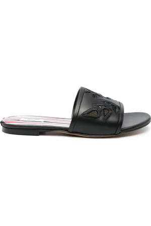 Thom Browne Icon Claquette leather slides