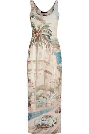 Philipp Plein Abstract-print midi dress