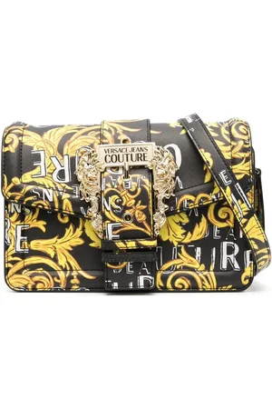 VERSACE Barocco-print buckle-detail crossbody bag