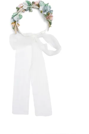 Amaya Floral-appliqué ceremony crown