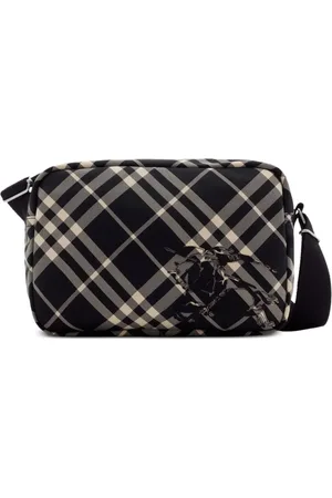 Burberry EKD-appliqué checked crossbody bag