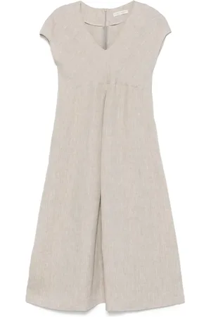 LE TRICOT PERUGIA Linen midi dress