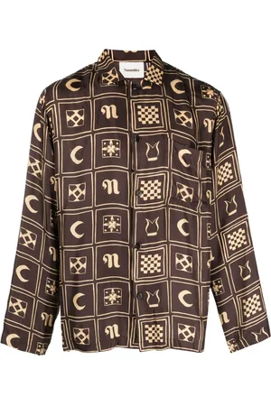 Nanushka Jelmer printed silk shirt