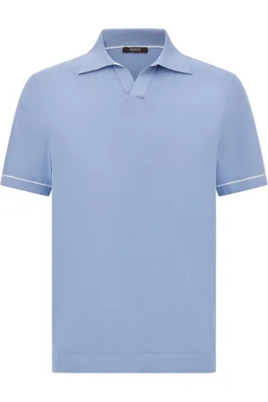 Boggi Milano Fine-knit cotton polo shirt