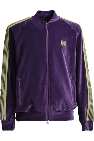 Pins & Needles Side-stripe velour track jacket