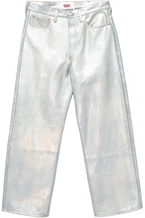 JUNYA WATANABE Foiled-print straight-leg jeans