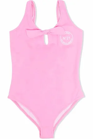 Nº21 Logo-print bow-detail swimsuit