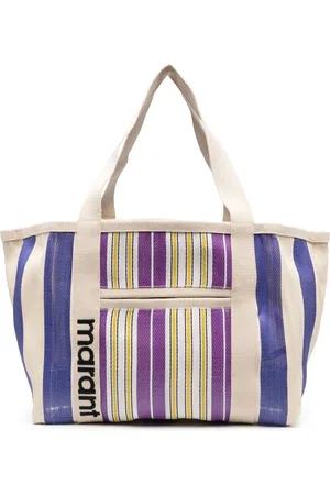 Isabel Marant Stripe pattern canvas tote bag