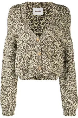 Nanushka Two-tone jersey knit cardigan