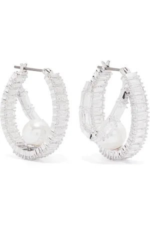 Swarovski X Ariana Grande pearl hoop earings