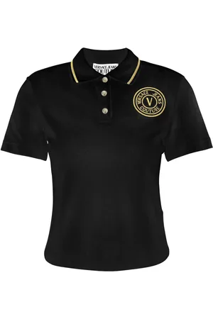 VERSACE Logo-embroidered polo shirt