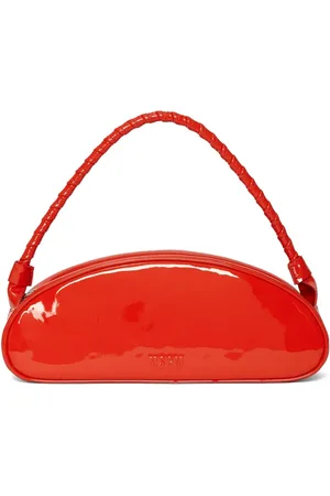 Msgm Debossed-logo leather tote bag