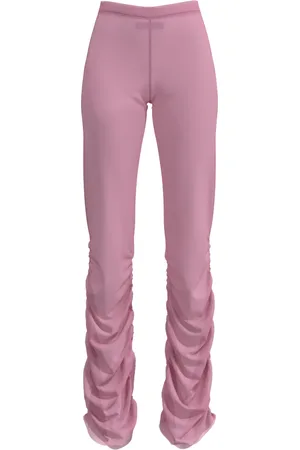 MACCAPANI Ruched crepe slim-fit trousers