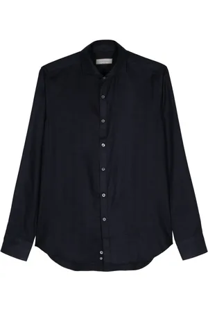 CANALI Cutaway-collar button-up shirt